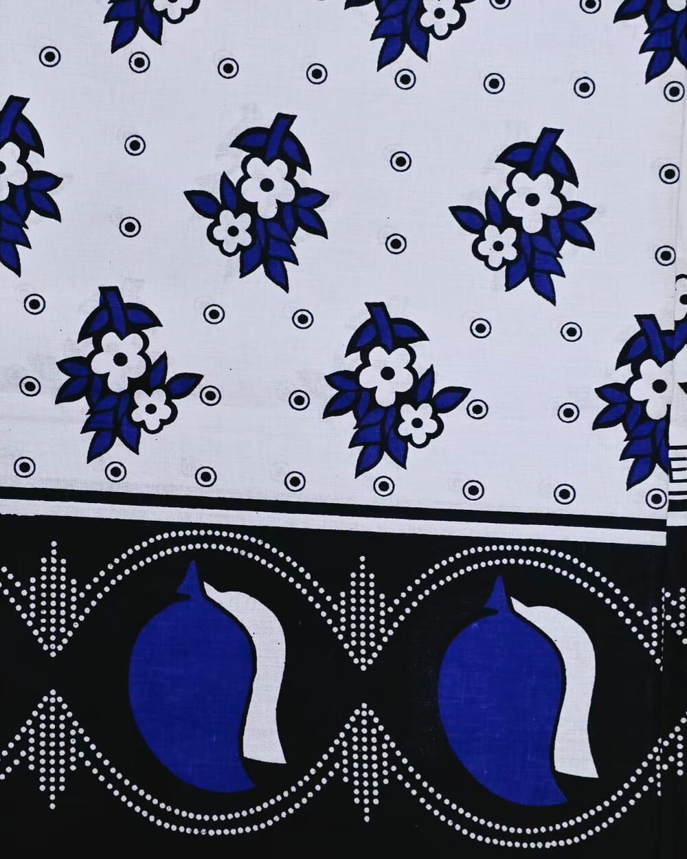 Indigo Blossom Wax Print