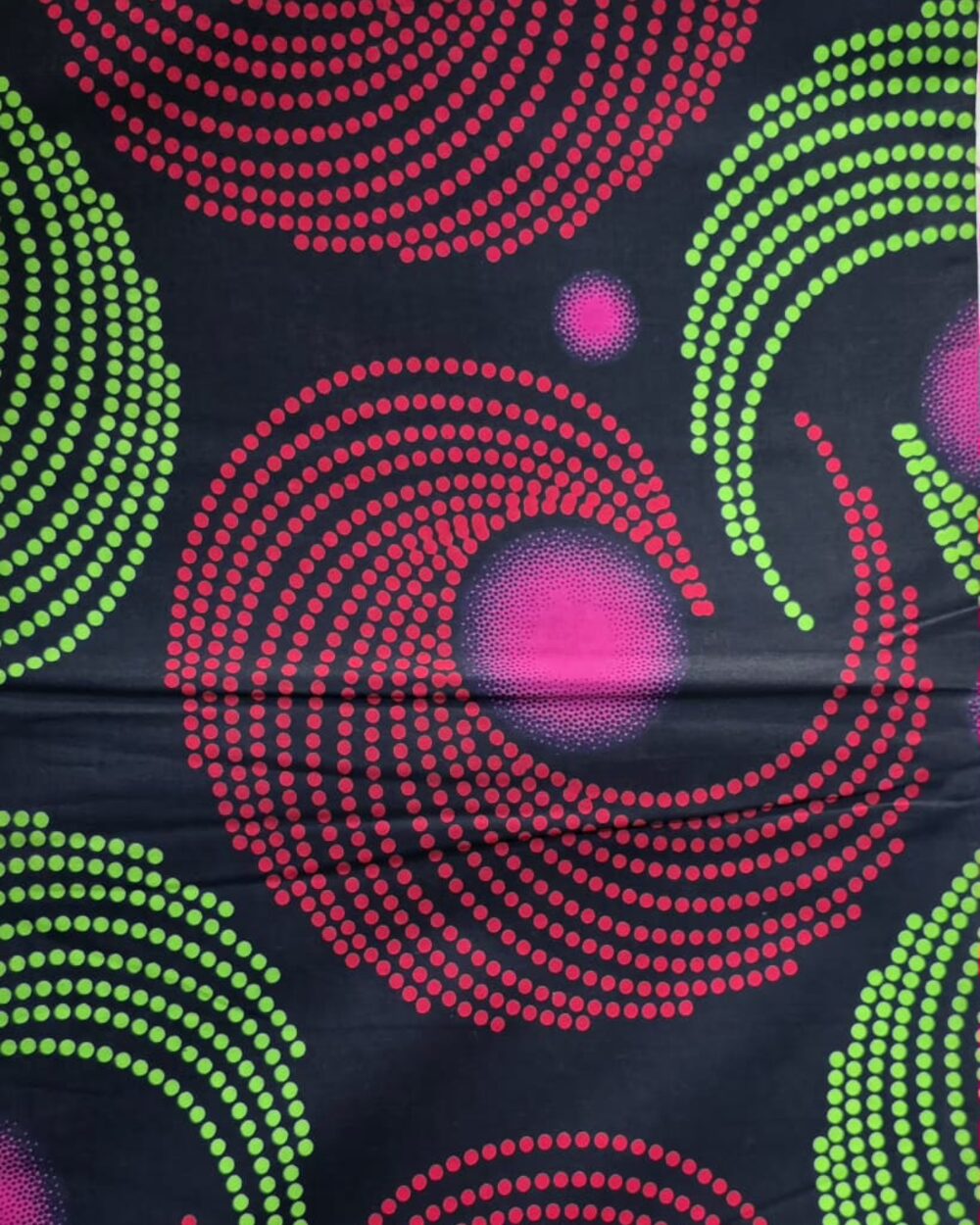 Magenta Spiral Wax Print