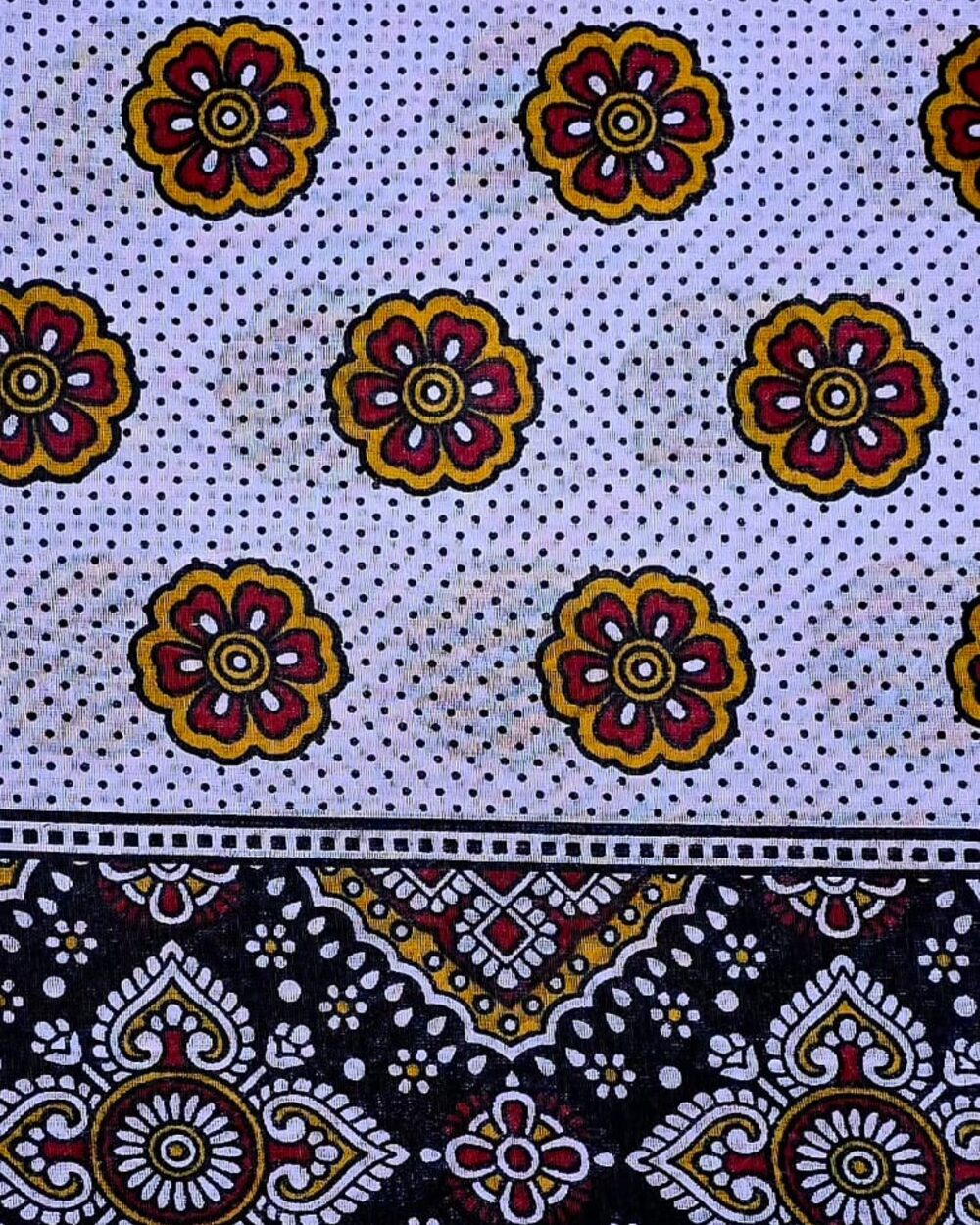 Ochre Medallion Wax Print