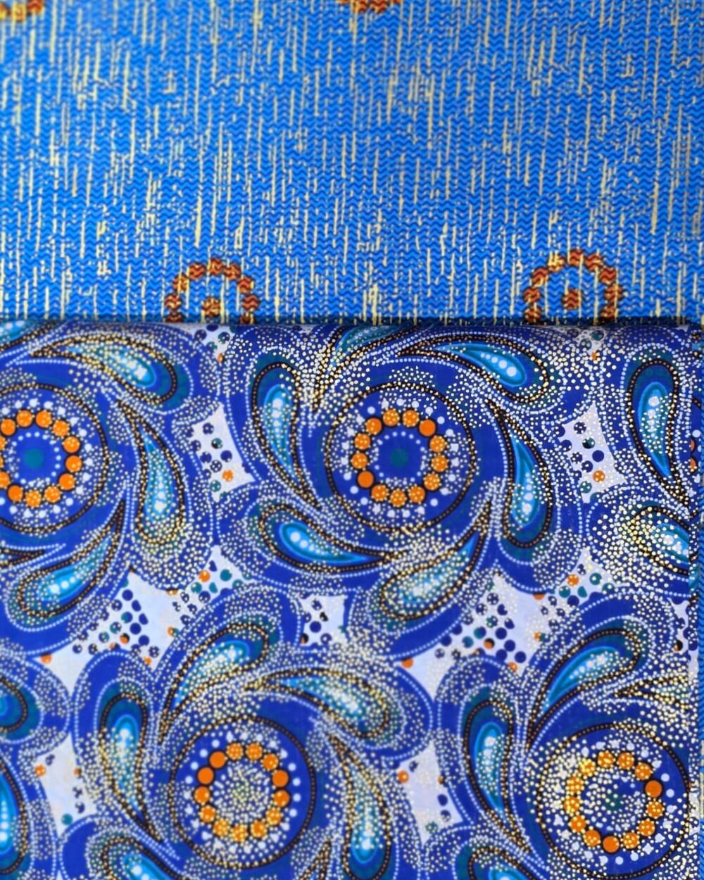 Peacock Blue Wax Print