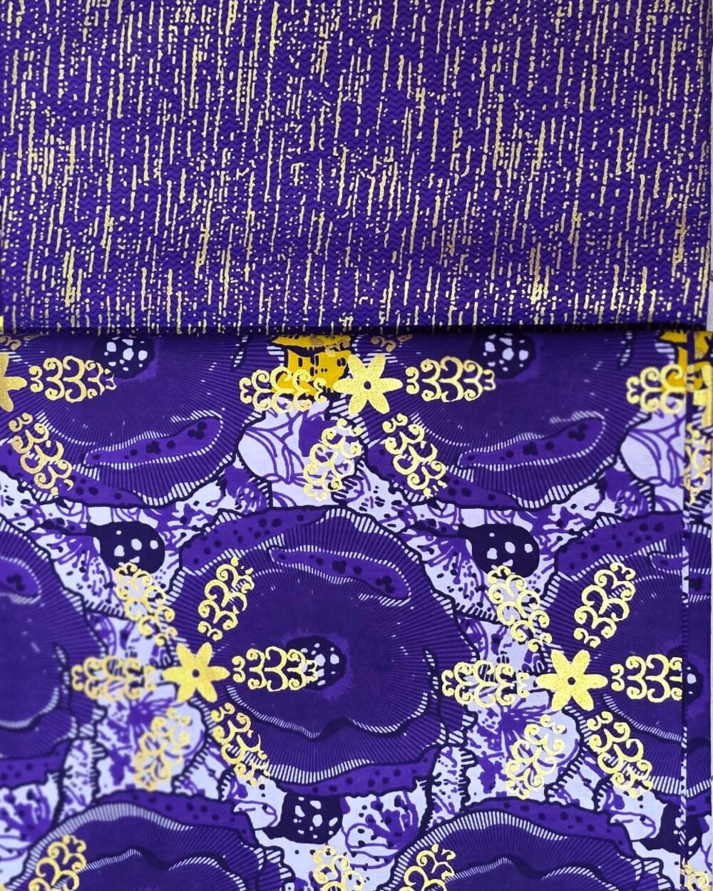 Royal Purple & Gold Wax Print