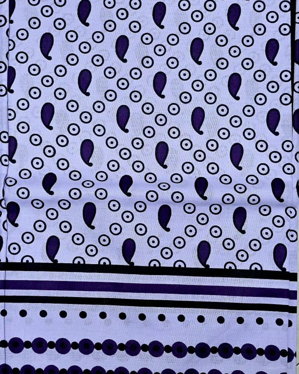 Violet Teardrop Wax Print